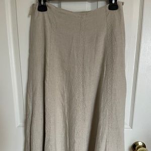 Long linen skirt